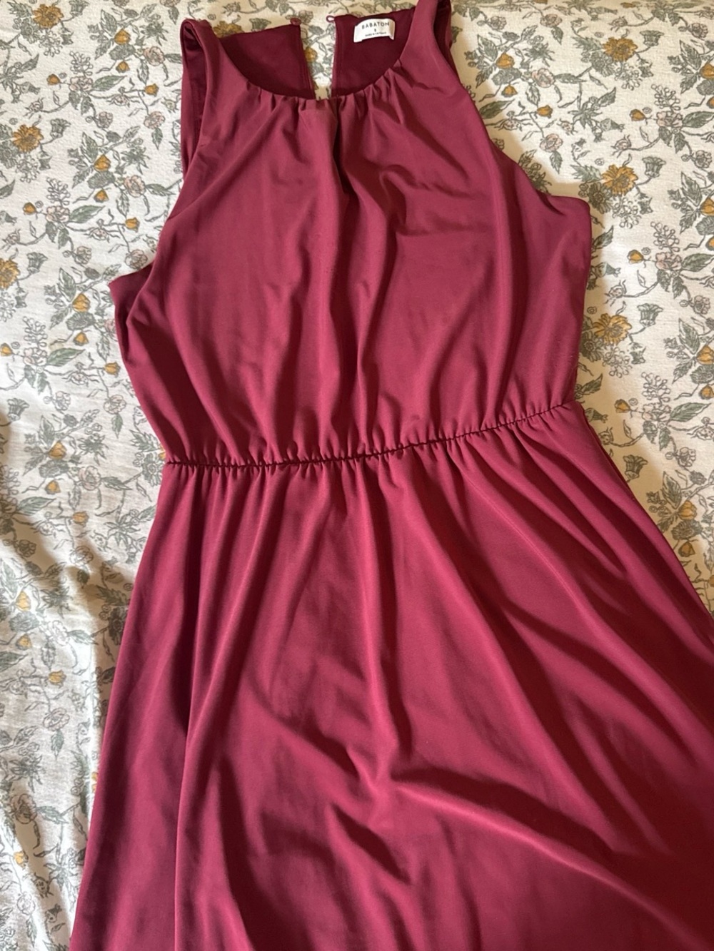 Aritzia Babaton Sleeveless Maxi Dress in Berry Red